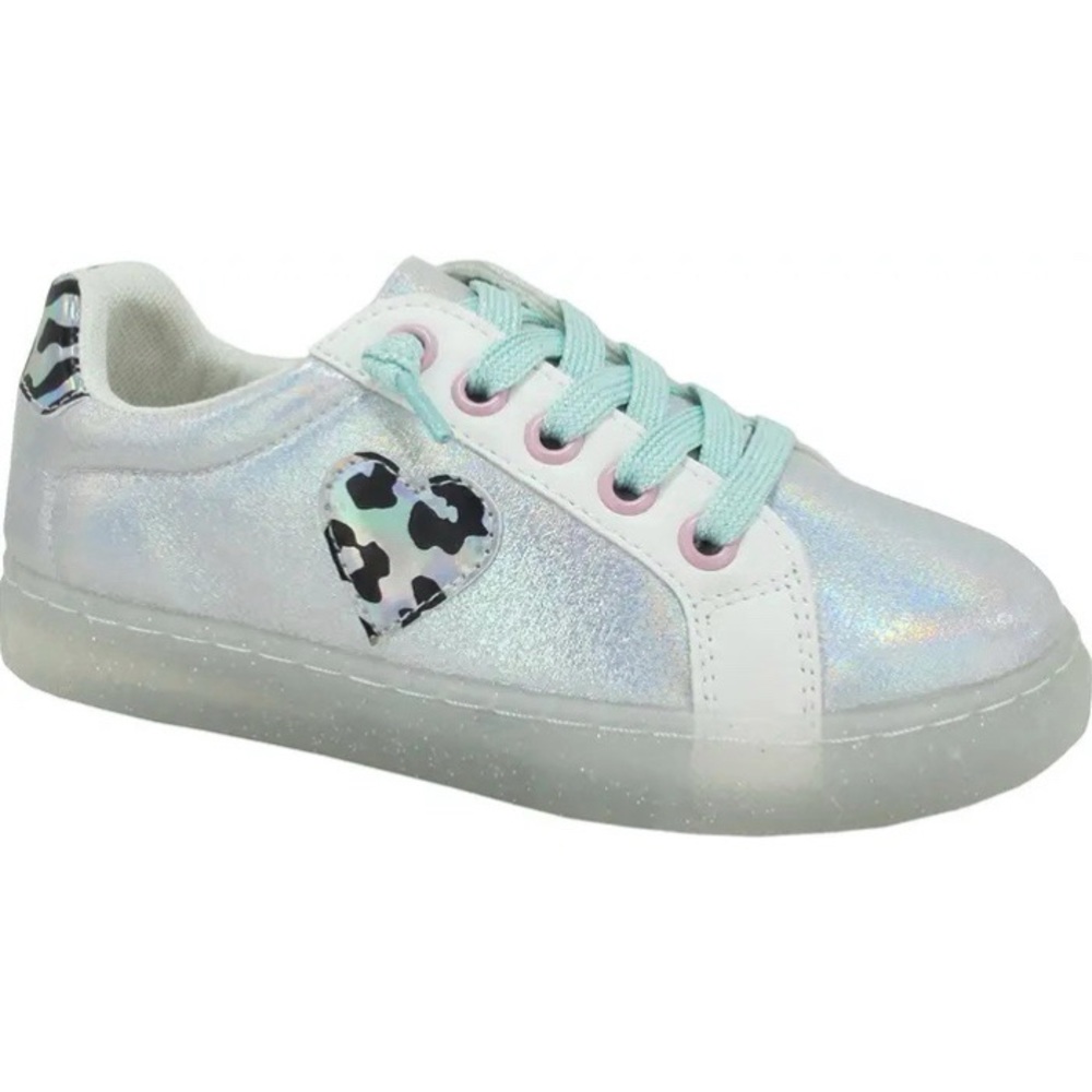 Jellypop Girls Sunburst Sneaker in Silver Holographic